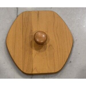 Longaberger Woodcraft Hexagon Lid for Basket Top with Handle Six Sided